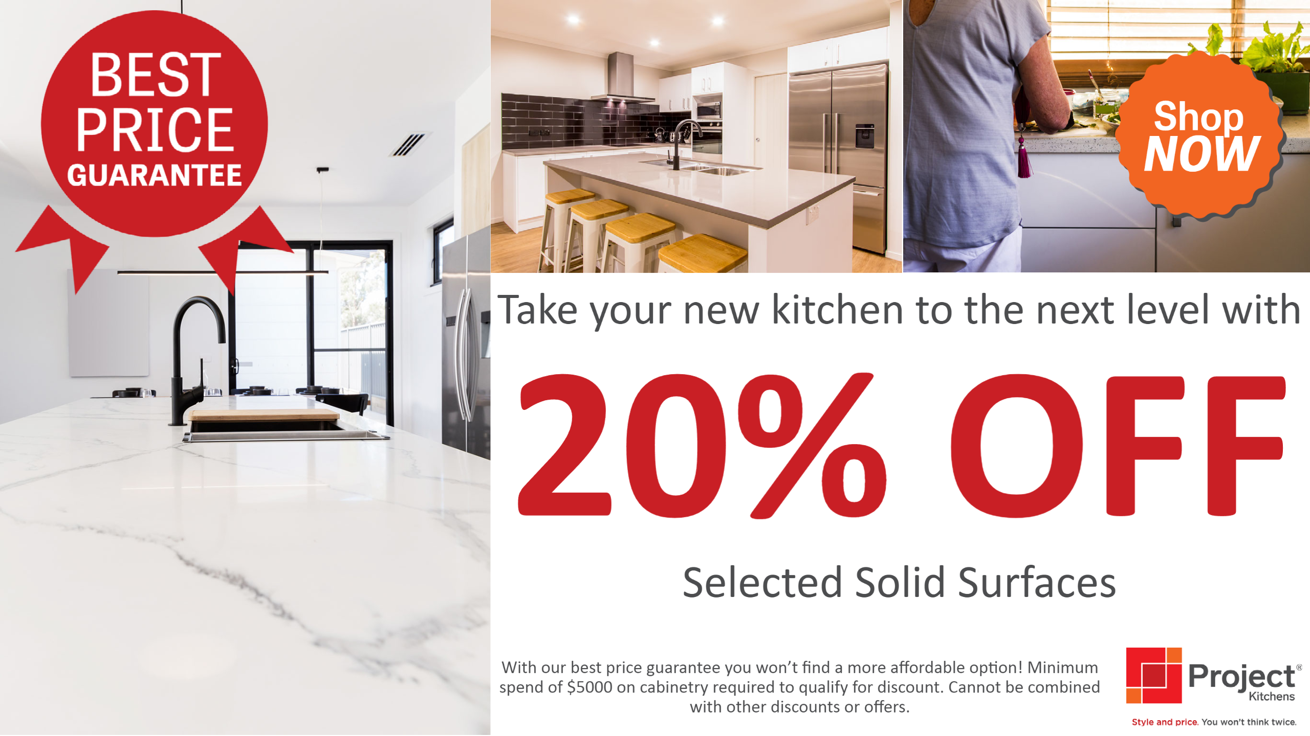 Save 20% Off Selected Solid Surfaces